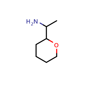 Chemical structure of 1-(tetrahydro-2H-pyran-2-yl)ethan-1-amine , CAS 90048-32-1, AChemBlock Q57678