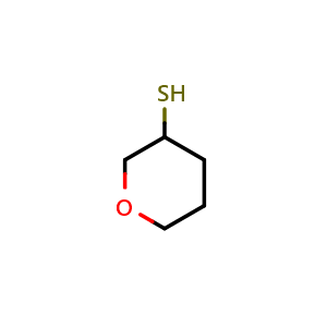 Chemical structure of tetrahydro-2H-pyran-3-thiol , CAS 35890-62-1, AChemBlock Q57701