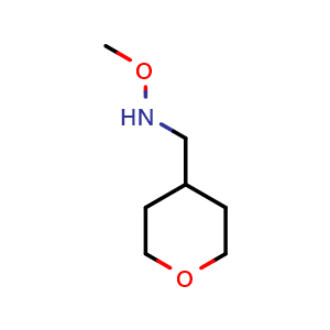 Chemical structure of O-methyl-N-((tetrahydro-2H-pyran-4-yl)methyl)hydroxylamine , CAS 1438858-65-1, AChemBlock Q57796