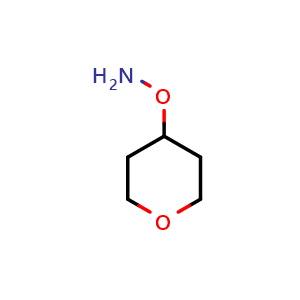 Chemical structure of O-(tetrahydro-2H-pyran-4-yl)hydroxylamine , CAS 252873-77-1, AChemBlock Q57828