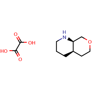 Chemical structure of (4aR,8aR)-octahydro-1H-pyrano[3,4-b]pyridine oxalate , CAS 1807933-81-8, AChemBlock Q57869