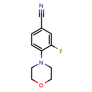 Chemical structure of 3-fluoro-4-morpholinobenzonitrile , CAS 588708-64-9, AChemBlock Q58034