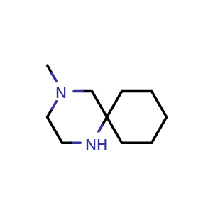 Chemical structure of 4-Methyl-1,4-diazaspiro[5.5]undecane , CAS 933689-94-2, AChemBlock Q58046