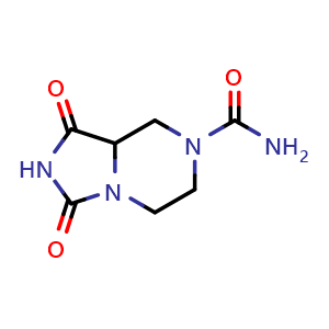 Chemical structure of 1,3-dioxohexahydroimidazo[1,5-a]pyrazine-7(1H)-carboxamide , CAS 1258639-45-0, AChemBlock Q58053