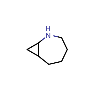 Chemical structure of 2-azabicyclo[5.1.0]octane , CAS 20437-19-8, AChemBlock Q58075