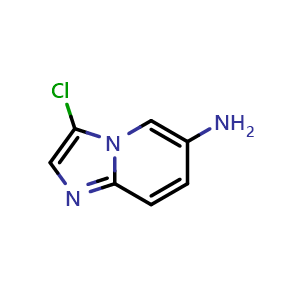 Chemical structure of 3-chloroimidazo[1,2-a]pyridin-6-amine , CAS 1094463-26-9, AChemBlock Q58136