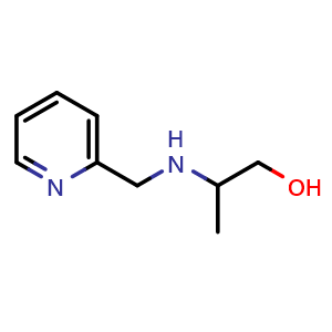 Chemical structure of 2-((pyridin-2-ylmethyl)amino)propan-1-ol , CAS 797026-88-1, AChemBlock Q58145