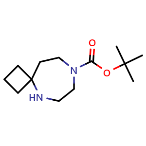 Chemical structure of tert-butyl 5,8-diazaspiro[3.6]decane-8-carboxylate , CAS 2091455-57-9, AChemBlock Q58181