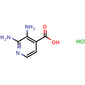 Chemical structure of 2,3-diaminoisonicotinic acid hydrochloride , CAS 1423031-98-4, AChemBlock Q58195