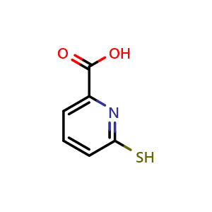 Chemical structure of 6-mercaptopicolinic acid , CAS 14716-87-1, AChemBlock Q58206