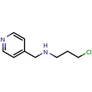 Chemical structure of 3-chloro-N-(pyridin-4-ylmethyl)propan-1-amine , CAS 1211455-05-8, AChemBlock Q58215