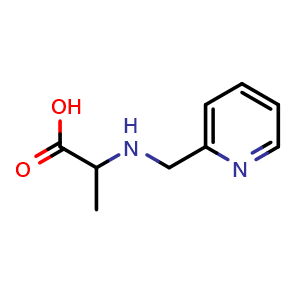 Chemical structure of (pyridin-2-ylmethyl)alanine , CAS 959128-87-1, AChemBlock Q58247