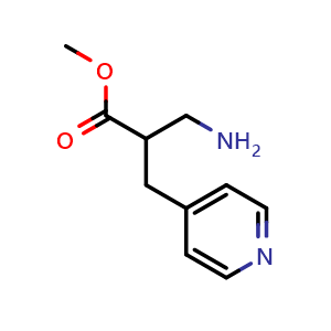 Chemical structure of methyl 3-amino-2-(pyridin-4-ylmethyl)propanoate , CAS 1038703-97-7, AChemBlock Q58294