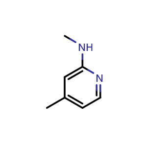 Chemical structure of N,4-dimethylpyridin-2-amine , CAS 45699-12-5, AChemBlock Q58361