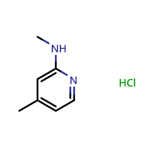 Chemical structure of N,4-dimethylpyridin-2-amine hydrochloride , CAS 1354960-21-6, AChemBlock Q58362