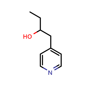 Chemical structure of 1-(pyridin-4-yl)butan-2-ol , CAS 1281501-43-6, AChemBlock Q58397