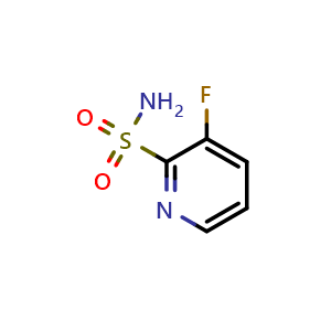 Chemical structure of 3-fluoropyridine-2-sulfonamide , CAS 133120-15-7, AChemBlock Q58413
