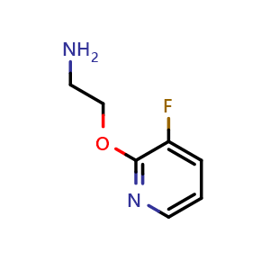 Chemical structure of 2-((3-fluoropyridin-2-yl)oxy)ethan-1-amine , CAS 1341996-10-8, AChemBlock Q58414