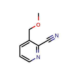 Chemical structure of 3-(methoxymethyl)picolinonitrile , CAS 863548-34-9, AChemBlock Q58422