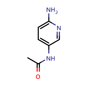 Chemical structure of N-(6-Aminopyridin-3-yl)acetamide , CAS 41292-44-8, AChemBlock Q58423