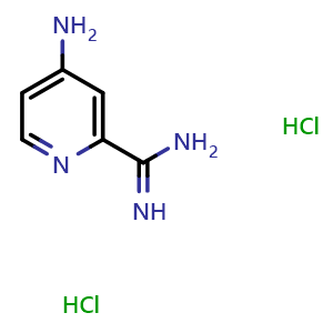 Chemical structure of 4-aminopicolinimidamide dihydrochloride , CAS 1443980-55-9, AChemBlock Q58427
