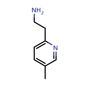 Chemical structure of 2-(5-methylpyridin-2-yl)ethan-1-amine , CAS 830348-34-0, AChemBlock Q58444