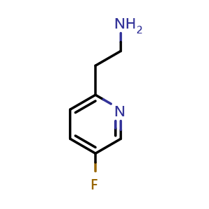 Chemical structure of 2-(5-fluoropyridin-2-yl)ethan-1-amine , CAS 910386-61-7, AChemBlock Q58446