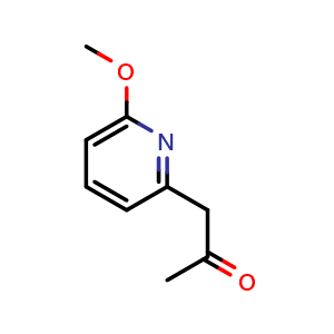 Chemical structure of 1-(6-methoxypyridin-2-yl)propan-2-one , CAS 1411241-42-3, AChemBlock Q58463