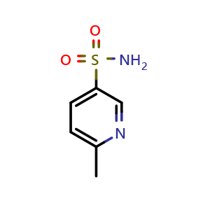Chemical structure of 6-methylpyridine-3-sulfonamide , CAS 34082-13-8, AChemBlock Q58484