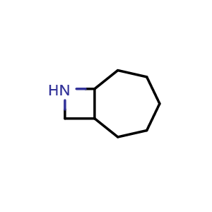 Chemical structure of 8-azabicyclo[5.2.0]nonane , CAS 39872-95-2, AChemBlock Q58524