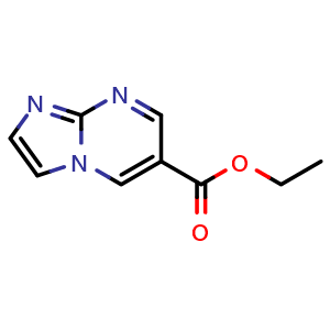 Chemical structure of ethyl imidazo[1,2-a]pyrimidine-6-carboxylate , CAS 944906-58-5, AChemBlock Q58553