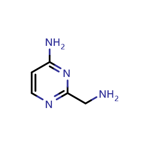 Chemical structure of 2-(aminomethyl)pyrimidin-4-amine , CAS 933686-45-4, AChemBlock Q58583