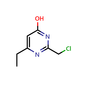 Chemical structure of 2-(Chloromethyl)-6-ethylpyrimidin-4-ol , CAS 344294-25-3, AChemBlock Q58591