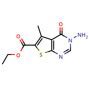 ethyl 3-amino-5-methyl-4-oxo-3,4-dihydrothieno[2,3-d]pyrimidine-6-carboxylate