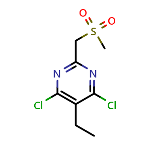 4,6-dichloro-5-ethyl-2-((methylsulfonyl)methyl)pyrimidine
