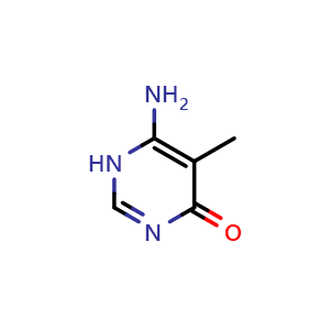 Chemical structure of 6-amino-5-methylpyrimidin-4(1H)-one , CAS 53557-50-9, AChemBlock Q58679