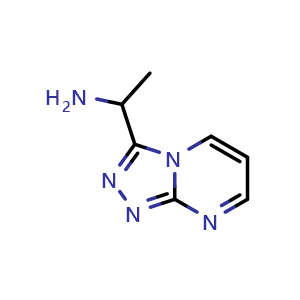Chemical structure of 1-([1,2,4]triazolo[4,3-a]pyrimidin-3-yl)ethan-1-amine , CAS 1154213-03-2, AChemBlock Q58724