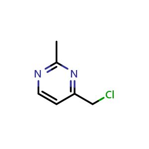 Chemical structure of 4-(Chloromethyl)-2-methylpyrimidine , CAS 89967-01-1, AChemBlock Q58761