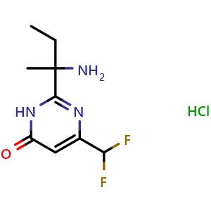 2-(2-aminobutan-2-yl)-6-(difluoromethyl)pyrimidin-4(3H)-one hydrochloride