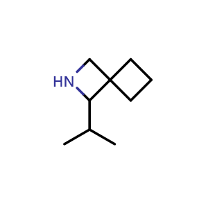 Chemical structure of 1-isopropyl-2-azaspiro[3.3]heptane , CAS 1803590-71-7, AChemBlock Q58795