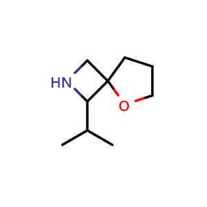 Chemical structure of 1-isopropyl-5-oxa-2-azaspiro[3.4]octane , CAS 1820618-88-9, AChemBlock Q58804