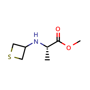 Chemical structure of methyl thietan-3-yl-L-alaninate , CAS 1846715-95-4, AChemBlock Q58960