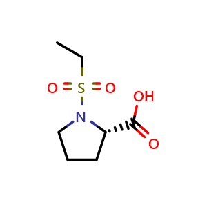 Chemical structure of (ethylsulfonyl)proline , CAS 114037-63-7, AChemBlock Q59168