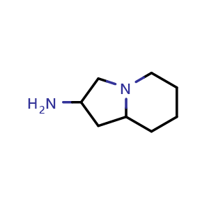 Chemical structure of octahydroindolizin-2-amine , CAS 80220-54-8, AChemBlock Q59235