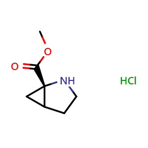 Chemical structure of methyl (1S)-2-azabicyclo[3.1.0]hexane-1-carboxylate hydrochloride , CAS 1221795-91-0, AChemBlock Q59298