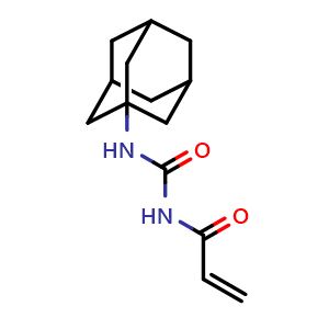 Chemical structure of N-(adamantan-1-ylcarbamoyl)acrylamide , CAS 852399-58-7, AChemBlock Q59479