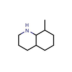 Chemical structure of 8-methyldecahydroquinoline , CAS 52601-69-1, AChemBlock Q59486