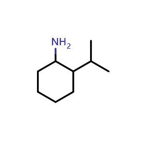 Chemical structure of 2-isopropylcyclohexan-1-amine , CAS 6850-64-2, AChemBlock Q59494
