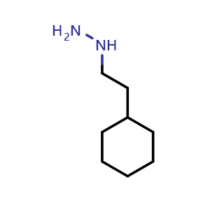 Chemical structure of (2-cyclohexylethyl)hydrazine , CAS 70082-28-9, AChemBlock Q59501