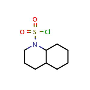 Chemical structure of octahydroquinoline-1(2H)-sulfonyl chloride , CAS 1216155-73-5, AChemBlock Q59502